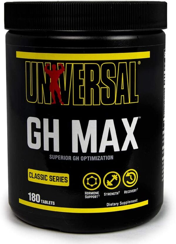 Universal Nutrition GH MAX 180 Tablets Superior GH Optimization + *FREE SAMPLE