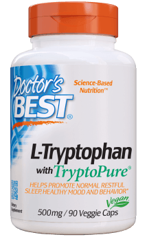 Doctor's Best L-Tryptophan with TryptoPure, 500mg - 90 Veggie Capsules