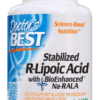 Doctor's Best Stabilized R-Lipoic Acid with BioEnhanced Na-RALA,100 mg, 60 Caps