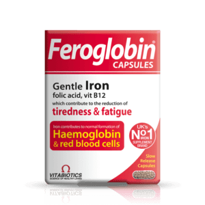 Vitabiotics Feroglobin 30 Capsules Gentle Iron Folic Acid & Vitamin B12