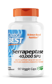 Doctor's Best, Serrapeptase, 40, 000 SPU, 90 Veggie Capsules