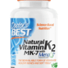 Doctor's Best, Natural Vitamin K2 MK7 with MenaQ7, 100mcg, 60 Veggie Capsules