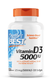 Doctor's Best, Best Vitamin D3, 5000 IU, 180 Softgels, Doctors Best