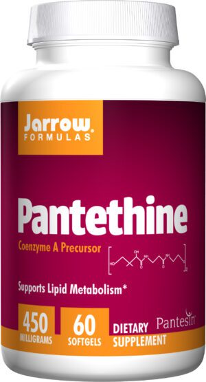 Jarrow Formulas Pantethine, 450mg x 60 Softgels, Blood Cholesterol Maintenance.