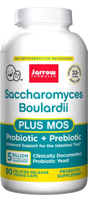 Jarrow Formulas Saccharomyces Boulardii+MOS, 90 VCapsules ,Healthy Digestion