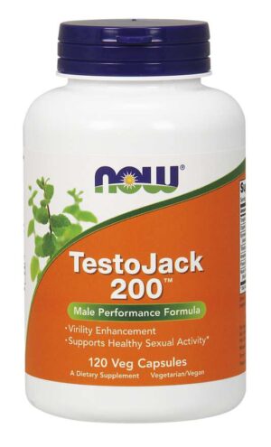 Now Foods TESTOJACK 200 120 Veg Capsules Male Enhancement Formula TESTO JACK.