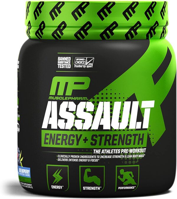 MusclePharm Assault - Explosive Pre Workout 30 Servings, Energy & Strength