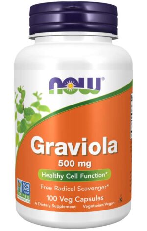Now foods Graviola 500mg 100 Veg Capsules, Healthy Cell Functions