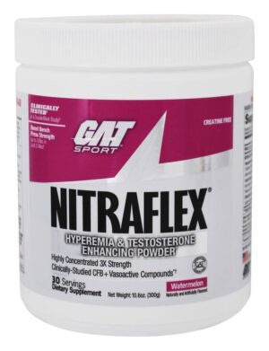 GAT Sports NITRAFLEX Pre-Workout Hyperemia Testo Enhancing 30 Servs