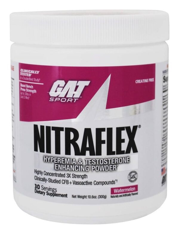 GAT Sports NITRAFLEX Pre-Workout Hyperemia Testo Enhancing 30 Servs