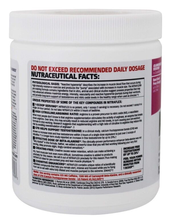 GAT Sports NITRAFLEX Pre-Workout Hyperemia Testo Enhancing 30 Servs - Image 2