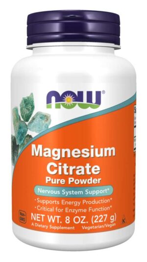 Now Foods Magnesium Citrate Pure Powder, 8 oz (227 g) Nervous System Support.