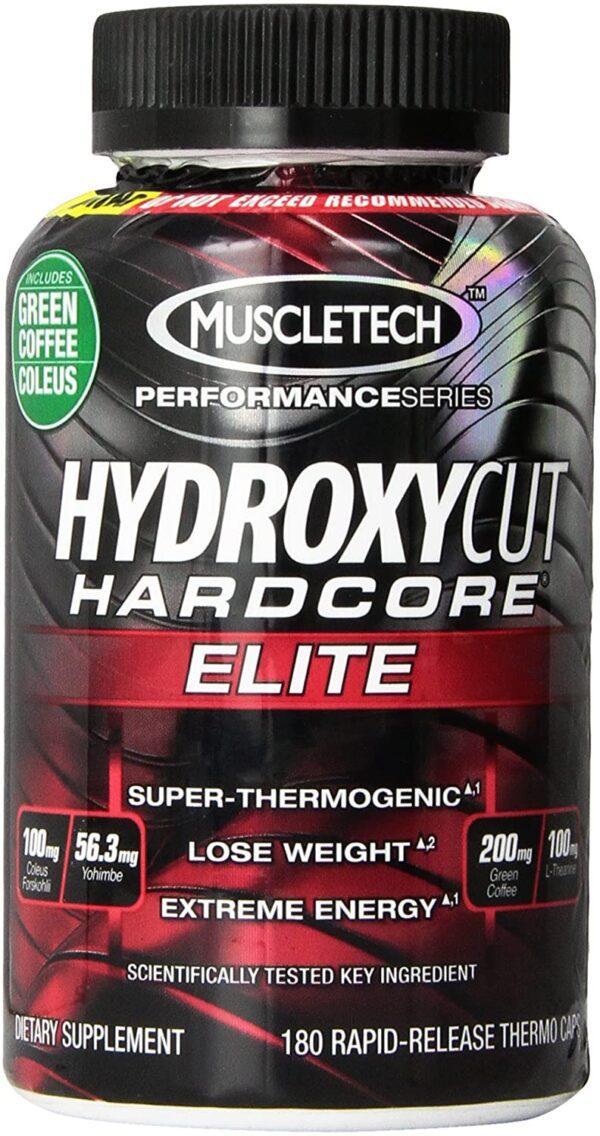 MuscleTech Hydroxycut Hardcore ELITE 180 Capsules Weight Loss DOUBLE SIZE SALE**
