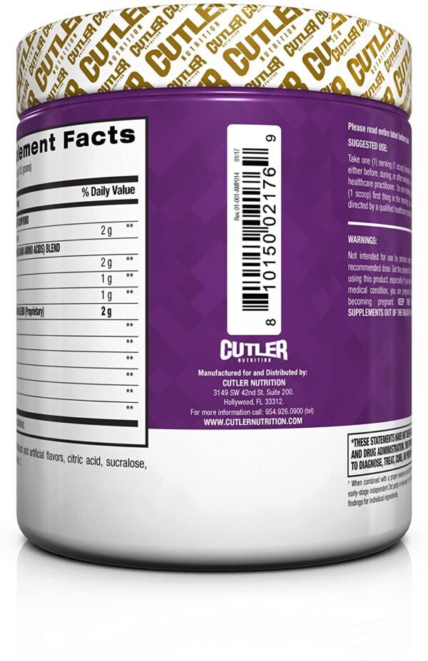 Cutler Nutrition 100% Amino Pump 25 Servings - Image 2