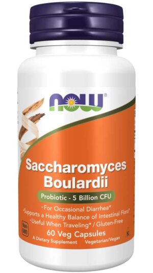Now Foods, Saccharomyces Boulardii, Gastrointestinal Support, 60 Veg Capsules