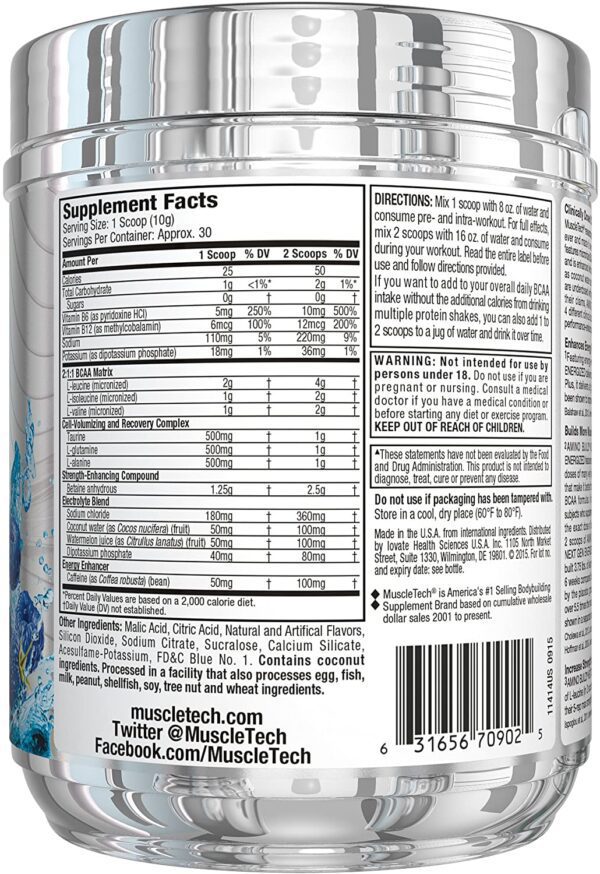 MuscleTech Amino Build Next Gen Energized BCAAs 30 Servs, - Image 2