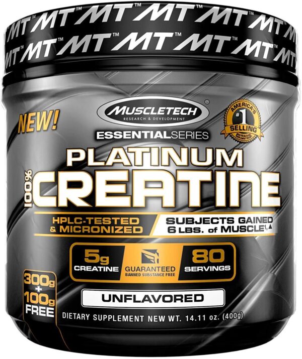 Muscletech Platinum Pure Micronized Creatine Monohydrate 400g Muscle Build