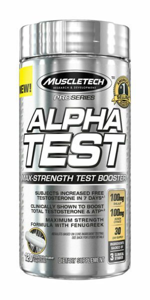 MuscleTech Pro Series Alpha Test 120 Capsules Rapid Testo Booster.