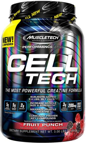 MuscleTech Cell tech 3 LB Performance Series Hardgainer Creatine Celltech 1.4 kg