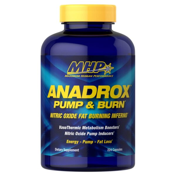 MHP Anadrox Pump & Burn - 224 capsules Nitric Oxide Fat Burning Muscle Pump.