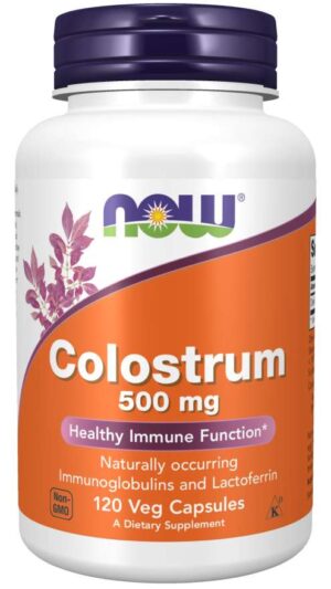 Now Foods Colostrum, 500 mg, 120 Veggie Capsules, Immune Supprot.