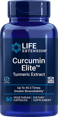 Life Extension Curcumin Elite Turmeric Extract 60 Vegetarian Capsules 500mg.