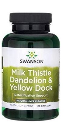 Swanson Premium Milk Thistle, Dandelion & Yellow Dock 120 Capsules