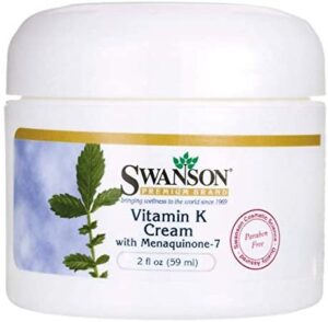 Swanson Premium Vitamin K Cream 2 Oz 59ml 97% Natural Vitamin K Cream