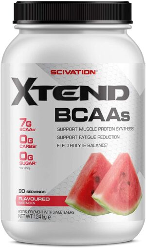 Scivation Xtend BCAA Amino Acid With Glutamine Powder.