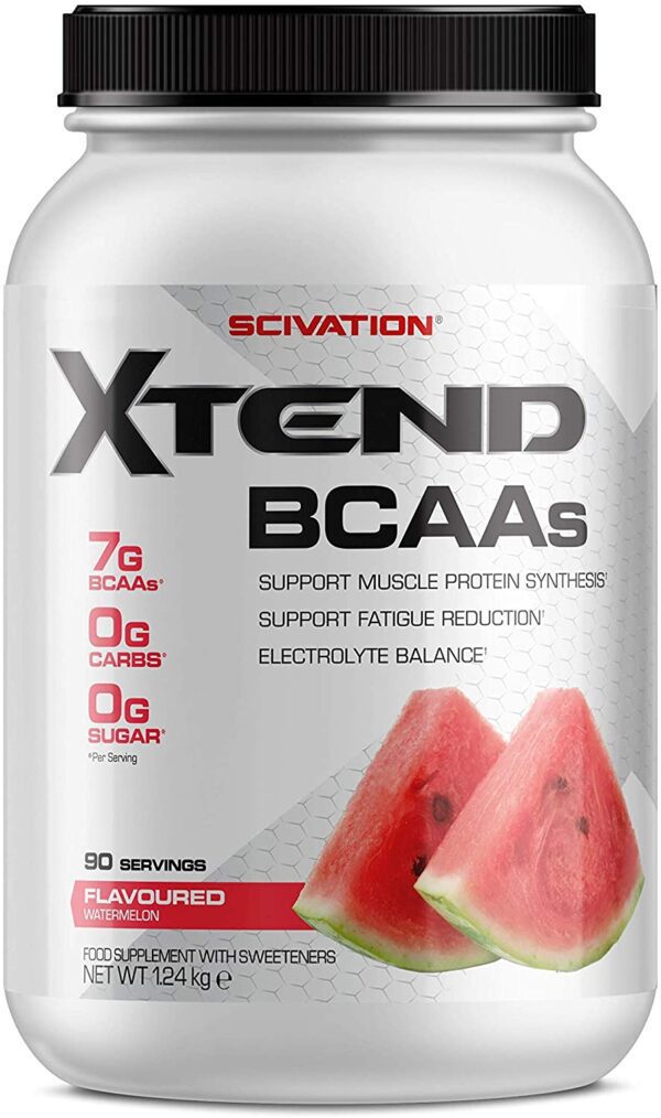 Scivation Xtend BCAA Amino Acid With Glutamine Powder.