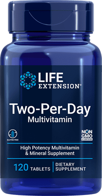 Life Extension, Two-Per-Day , 120 Tablets, potent Multi Vitamins Formula.