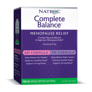 Natrol Complete Balance AM+PM For Menopause Relieves Hot Flashes 30+30 Capsules