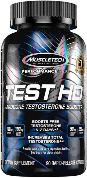 HardcoreMuscletech Test HD Natural Testosterone Booster 90 Rapid Release Caplet