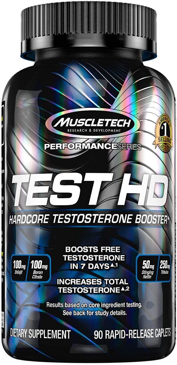 HardcoreMuscletech Test HD Natural Testosterone Booster 90 Rapid Release Caplet
