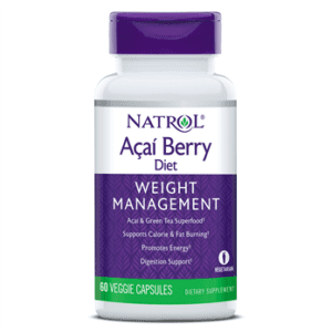 Natrol Acai Berry Diet with EGCg Green Tea Extract 60 Veg Caps Weight Loss Help