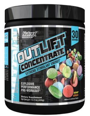 Nutrex Outlift Concentrate, Explosive Pre Workout 309 gm, Flavours,+ FREE SAMPLE