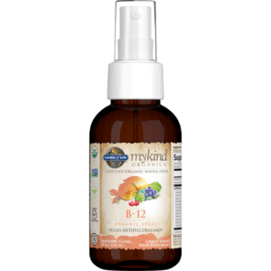 Garden of Life Mykind Organic B12 Spray 58ml 2 Oz Vegan Spray Raspberry Flavour.