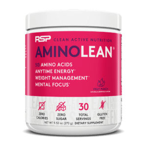 RSP AminoLean Energy Formula, 30 Servings BCAA With Caffeine, Amino Lean.