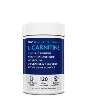 RSP Nutrition L-Carnitine 500 mg, 120cap, Weight Loss Support Stimulant Free.