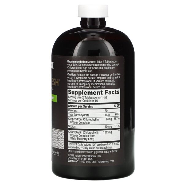 Nature's Way, Chlorofresh, Liquid Chlorophyll, Mint, 132 mg, 16 fl oz (473.2 ml) - Image 2