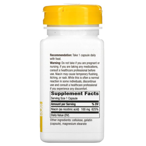Nature's Way, Niacin, Vitamin B3, 100 mg, 100 Capsules - Image 2