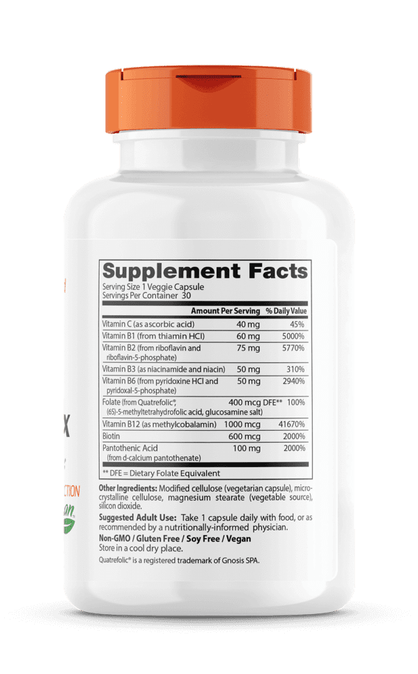 Doctor's Best Fully Active B Complex 30 Veggie Caps - Image 3