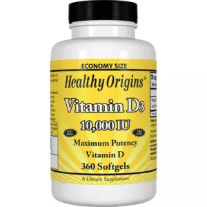 Healthy Origins Vitamin D3 10,000 IU 360 Sgels