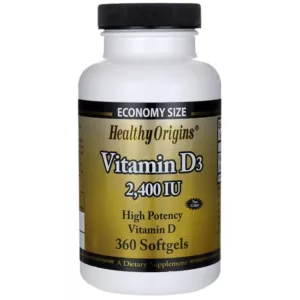 Healthy Origins Vitamin D3 2,400 IU 360 Sgels