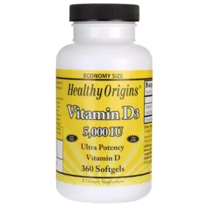 Healthy Origins Vitamin D3 5,000 IU 360 Sgels
