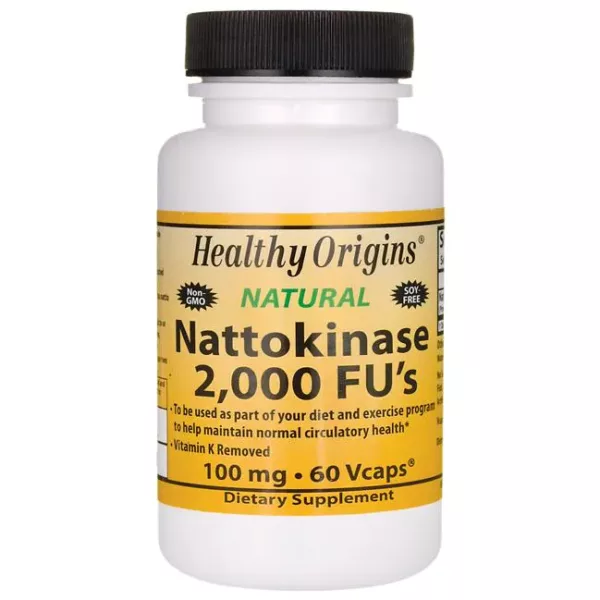 Healthy Origins Nattokinase 2,000 FU's 100 mg 60 Vcaps