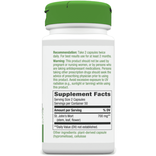 Nature's Way, St. John's Wort Herb, 700 mg, 180 Vegan Capsules - Image 2