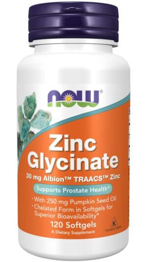 Now Foods, Zinc Glycinate, 120 Softgels
